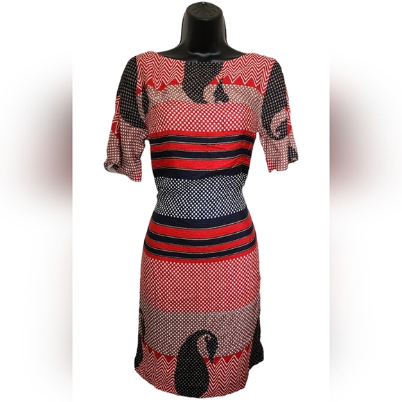 💙Tory Burch Silk Multicolor Printed Dress☆ - Picture 2 of 4